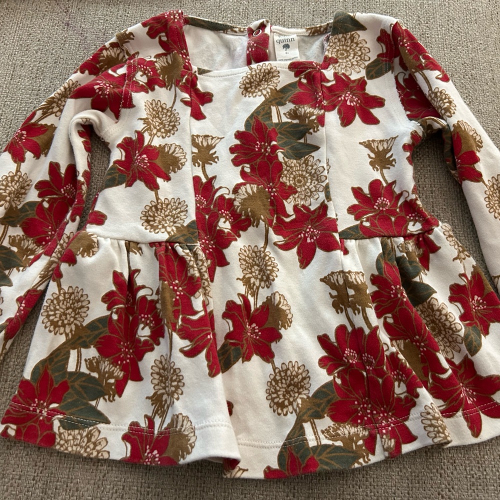 Beautiful poinsettia Kate Quinn top